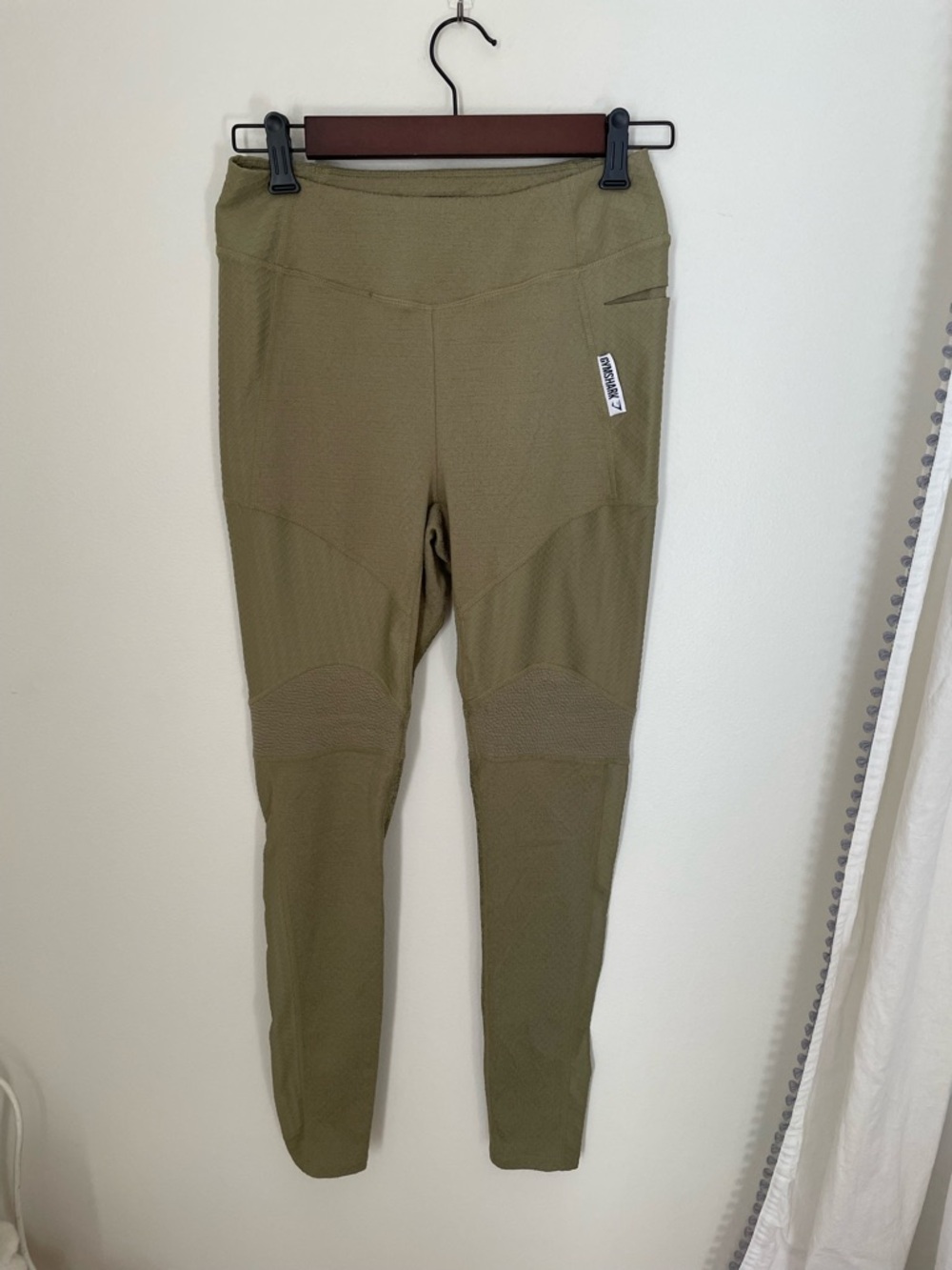 Gymshark Olive Green Textured Leggings